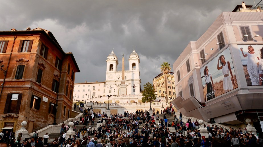 Moody clouds and Spanish Steps