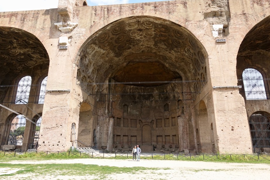 Roman Forum and two teeny humans
